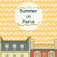 Cartoon Paris roofs