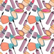 Makeup seamless pattern N9