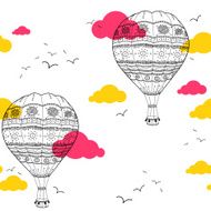 Air baloon seamless pattern