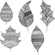 Vector autumn set leaf background