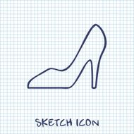 Woman shoe icon