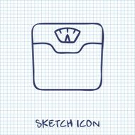 Vector bathroom weight scale icon