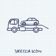 Tow car evacuation icon
