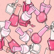 Seamless pattern with nail polish N13
