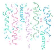 Hand-drawn vector illustration - Confetti
