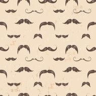 Vintage seamless texture with moustaches