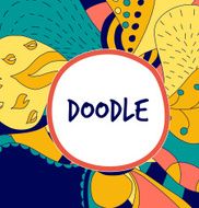 Floral hand-drawn doodle background