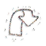 people shape arrow cartoon N2