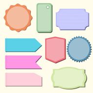 labels or badges retro style set