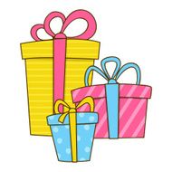 Doodle gift boxes for Your design N2