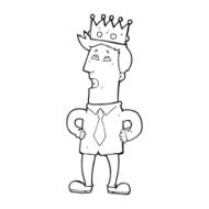 line drawing cartoon prince