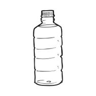 line drawing cartoon water bottle