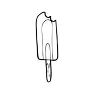 line drawing cartoon ice lolly