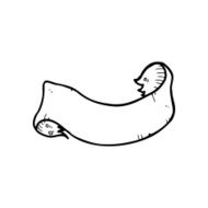 line drawing cartoon tattoo scroll banner N3