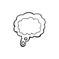 line drawing cartoon thought cloud