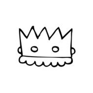 line drawing cartoon crown