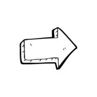 line drawing cartoon arrow