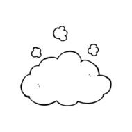 line drawing cartoon fluffy pink cloud