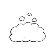 line drawing cartoon fluffy pink cloud N2