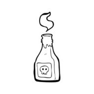 line drawing cartoon poison