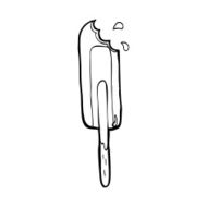 line drawing cartoon ice lolly N3