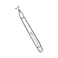 line drawing cartoon pencil