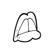 line drawing cartoon lips