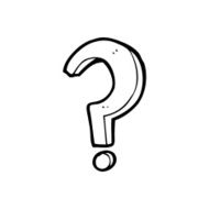 line drawing cartoon question mark