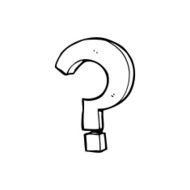 line drawing cartoon question mark N2