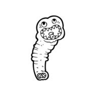 line drawing cartoon leech