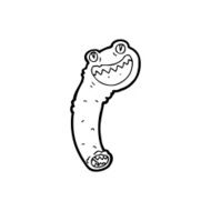 line drawing cartoon leech N2