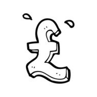 line drawing cartoon pound symbol N2
