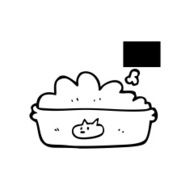 line drawing cartoon cat food N2