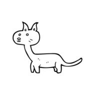 line drawing cartoon cat N2