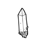 line drawing cartoon crystal
