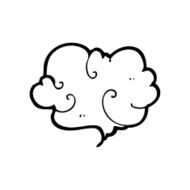 line drawing cartoon cloud of smoke