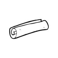 line drawing cartoon scroll