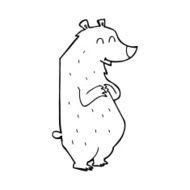 line drawing cartoon bear