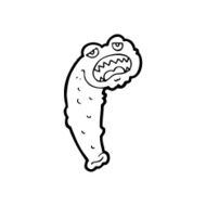line drawing cartoon leech N4