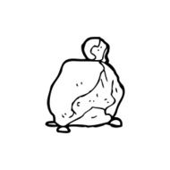 line drawing cartoon rock N2