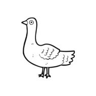line drawing cartoon bird N2