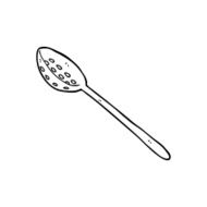 line drawing cartoon ladle