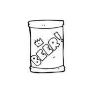 line drawing cartoon beer can N3