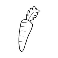 line drawing cartoon carrot