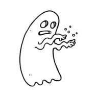 line drawing cartoon ghost