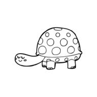 line drawing cartoon tortoise