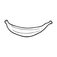 line drawing cartoon banana