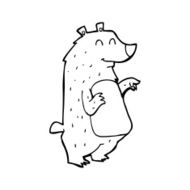 line drawing cartoon bear N2