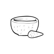 line drawing cartoon pestle and mortar N4