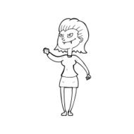 line drawing cartoon vampire girl